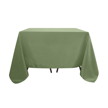 90"x90" Dusty Sage Green Seamless Square Polyester Tablecloth