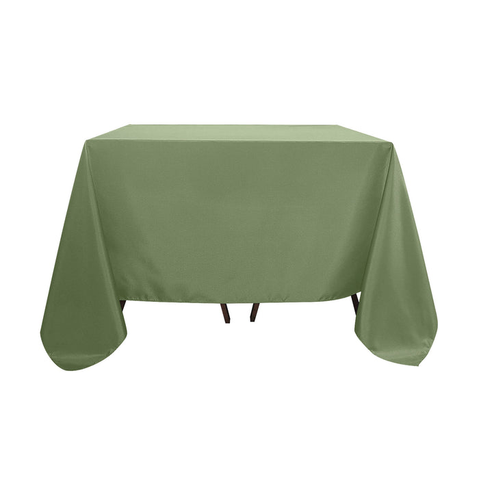 90Inch Eucalyptus Sage Green Seamless Square Polyester Tablecloth