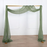 18ft Dusty Sage Green Sheer Organza Wedding Arch Drapery Fabric