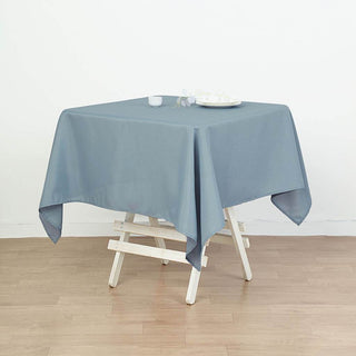 Elevate Your Event Decor with the Dusty Blue Square Seamless Polyester Tablecloth