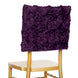 16 inches Eggplant Satin Rosette Chiavari Chair Caps, Chair Back Covers