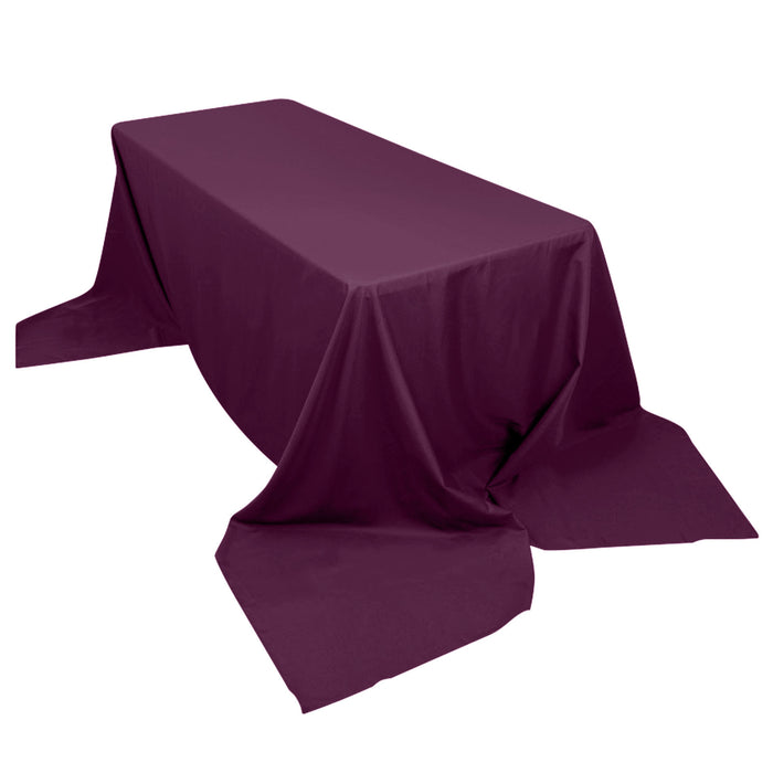 90"x156" Eggplant Polyester Rectangular Tablecloth |TableclothsFactory