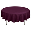 90inch Eggplant Polyester Round Tablecloth