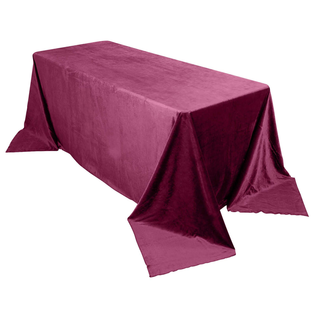 90"x132" Purple Premium Velvet Tablecloth