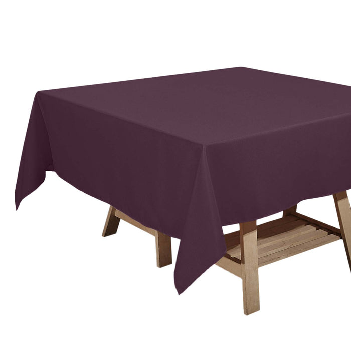 Eggplant Polyester Square Tablecloth 70"x70"