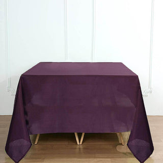 Transform Your Event with the Eggplant Square Seamless Polyester Tablecloth