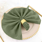 5 Pack | Eucalyptus Sage Green Polyester Cloth Napkins, Reusable Dinner Napkins