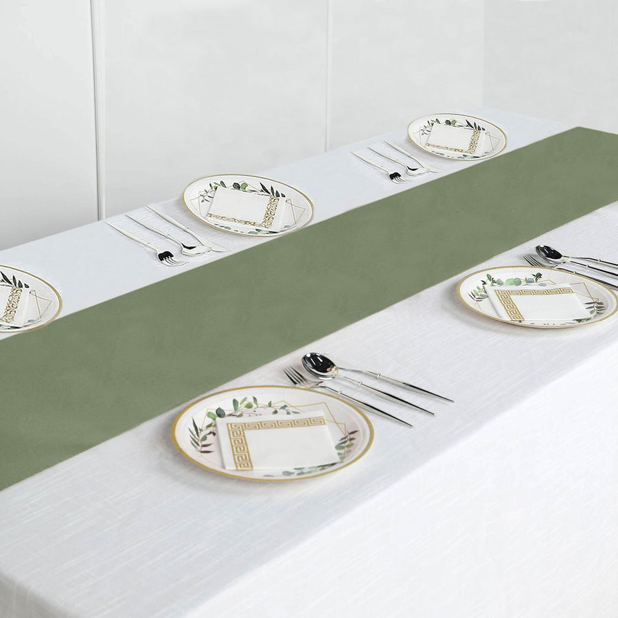 12x108inch Eucalyptus Sage Green Polyester Table Runner