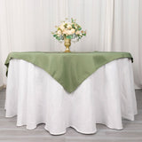 Dusty Sage Green Premium Seamless Polyester Square Table Overlay: The Epitome of Elegance