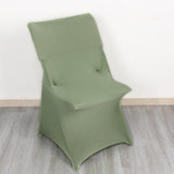 Eucalyptus Sage Green Spandex Stretch Fitted Folding Chair Cover - 160 GSM