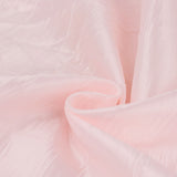 54inch x 10 Yards Blush Rose Gold Accordion Crinkle Taffeta Fabric Bolt