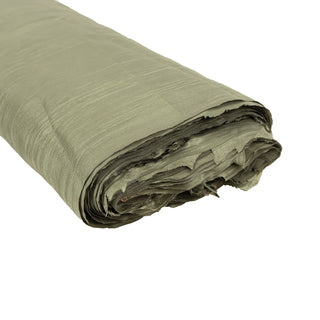 <h3 style="margin-left:0px;"><strong>Stunning Dusty Sage Green Accordion Crinkle Taffeta Fabric Bolt</strong>