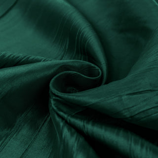 Elevate Your Event Decor with Hunter Emerald Green Accordion Crinkle Taffeta Fabric