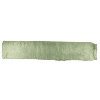Experience Nature's Elegance with Sage Green Accordion Crinkle Taffeta Fabric Bolt
