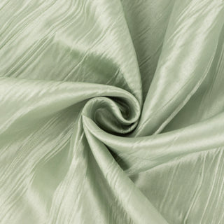 Create an Enchanting Ambiance with Sage Green Accordion Crinkle Taffeta Fabric