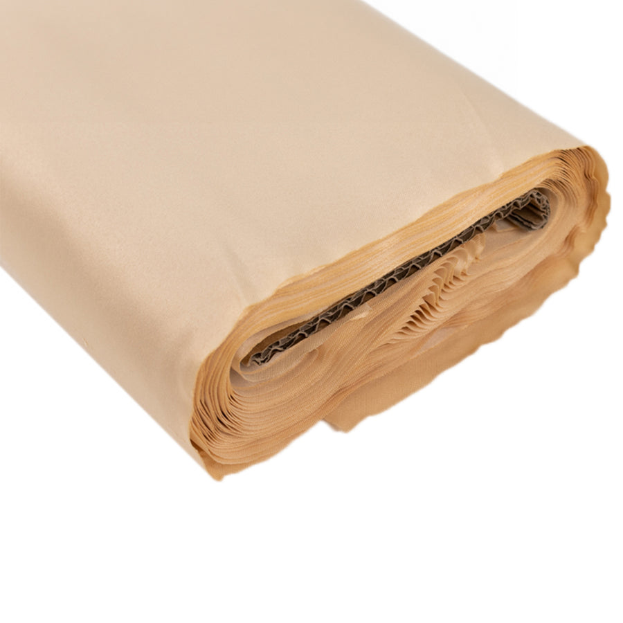 54inchx10 Yards Beige Lamour Satin Fabric Bolt, Heavy Matte Satin Fabric By The Yard