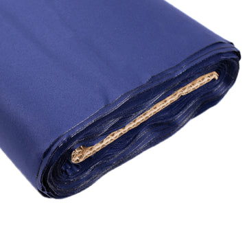 54"x10 Yards Navy Blue Lamour Satin Fabric Bolt, Heavy Matte Satin Fabric By The Yard