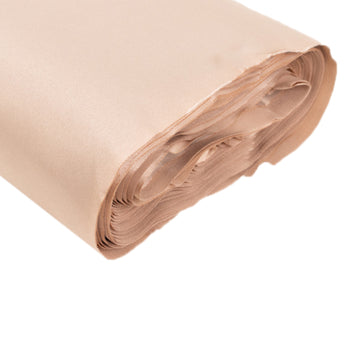 54"x10 Yards Nude Lamour Satin Fabric Bolt, Heavy Matte Satin Fabric By The Yard