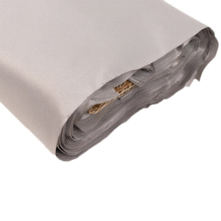 <h3 style="margin-left:0px;"><span style="background-color:transparent;color:#000000;">Luxurious Silver Lamour Satin Fabric Bolt</span>