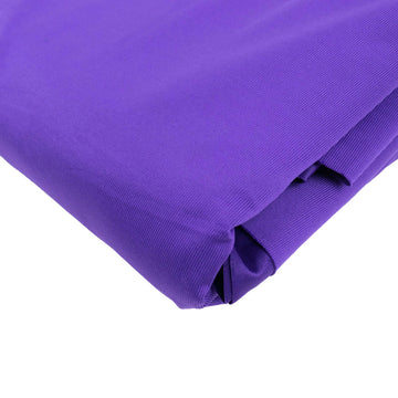 Premium Purple Scuba Polyester Fabric Roll, Wrinkle Free DIY Craft Fabric Bolt- 60"x10 Yards