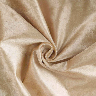 Experience Luxury with the Champagne Soft Velvet Fabric Bolt