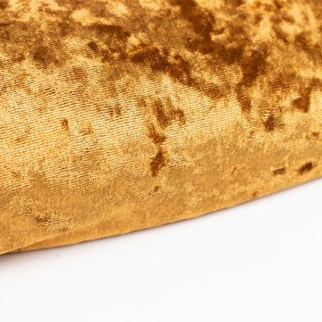 65"x5 Yards Gold Crushed Velvet Fabric Bolt, DIY Craft Fabric Roll