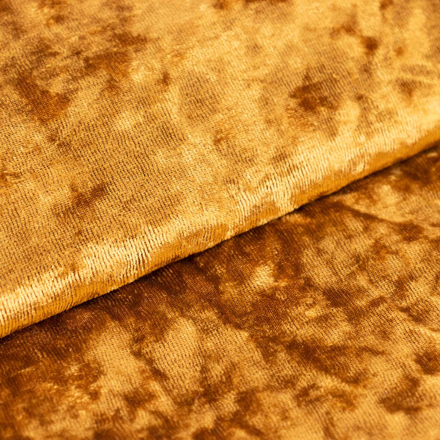 65inch x 5 Yards Gold Crushed Velvet Fabric Bolt, DIY Craft Fabric Roll