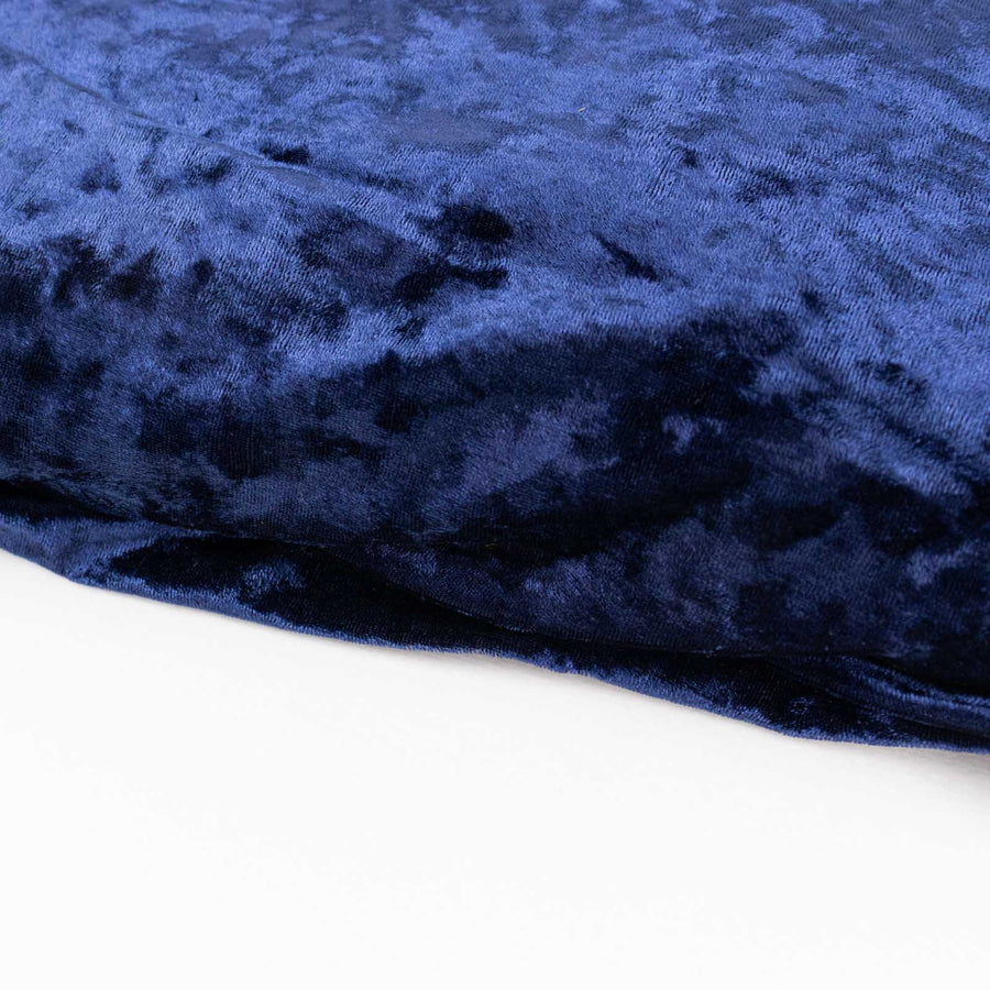65"x5 Yards Navy Blue Crushed Velvet Fabric Bolt