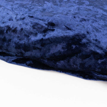 65"x5 Yards Navy Blue Crushed Velvet Fabric Bolt, DIY Craft Fabric Roll