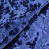 65"x5 Yards Navy Blue Crushed Velvet Fabric Bolt