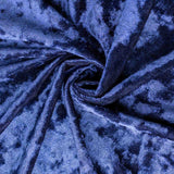 65"x5 Yards Navy Blue Crushed Velvet Fabric Bolt#whtbkgd