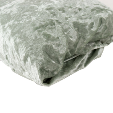 65"x5 Yards Sage Green Crushed Velvet Fabric Bolt, DIY Craft Fabric Roll