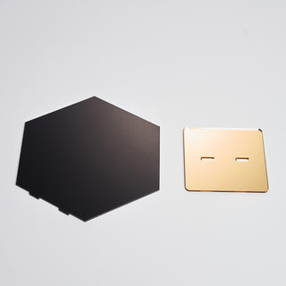 Enhance Your Event Decorations with Black / Gold Acrylic Hexagon Wedding Table Sign Holders
