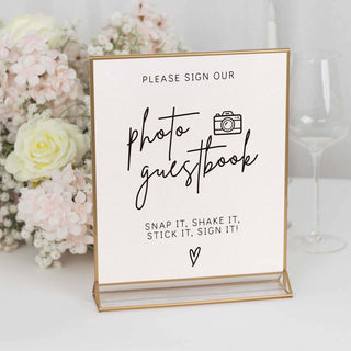 <strong>Glamorous Elegance Unveiled With Gold Frame Acrylic Freestanding Table Sign Holders </strong>