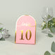 25 Pack Blush Arch Table Numbers Tent Cards with Metallic Gold Foil 1-25 Numbers Print