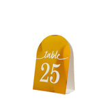 25-Pack 7inch Disposable Table Numbers, Metallic Gold Free Standing Double Sided Table#whtbkgd_99