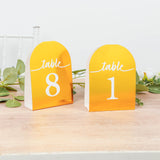 25-Pack 7inch Disposable Table Numbers, Metallic Gold Free Standing Double Sided Table Number Place