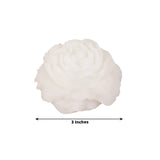 5 Pack White Peony Flower Scented Wax Candles, 3" Decorative Candle Wedding Favors