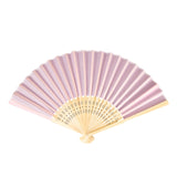 Pink Asian Silk Folding Fans Party Favors#whtbkgd