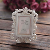 4 Pack White Resin Vintage Baroque Photo Frames, Rectangle Mini Picture Frame Party Favor