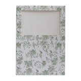 25 Pack White Sage Green French Toile Photo Frame Cards with Envelopes Notecards#whtbkgd