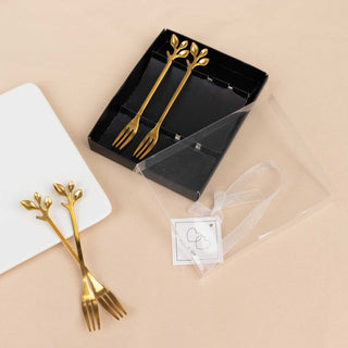 <strong>Versatile Gold Metal Appetizer Forks</strong>