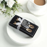 2 Pack Gold Metal Butterfly Handle Dessert Spoons in Clear Top Black Gift Box