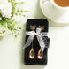 2 Pack Gold Metal Butterfly Handle Dessert Spoons in Clear Top Black Gift Box