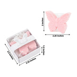 10 Pack Blush Butterfly Unscented Soap Baby Shower Favors with Gift Boxes, Pre-Packed Bridal Shower 