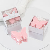 10 Pack Blush Butterfly Unscented Soap Baby Shower Favors with Gift Boxes, Pre-Packed Bridal Shower 