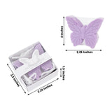 10 Pack Lavender Butterfly Unscented Soap Baby Shower Favors with Gift Boxes, Pre-Packed Bridal