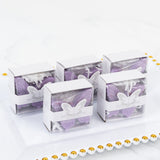 10 Pack Lavender Butterfly Unscented Soap Baby Shower Favors with Gift Boxes, Pre-Packed Bridal