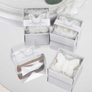 Pretty White Butterfly Soap Party Favor Souvenir Gift Box