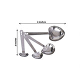 Set of stainless steel measuring spoons in various sizes